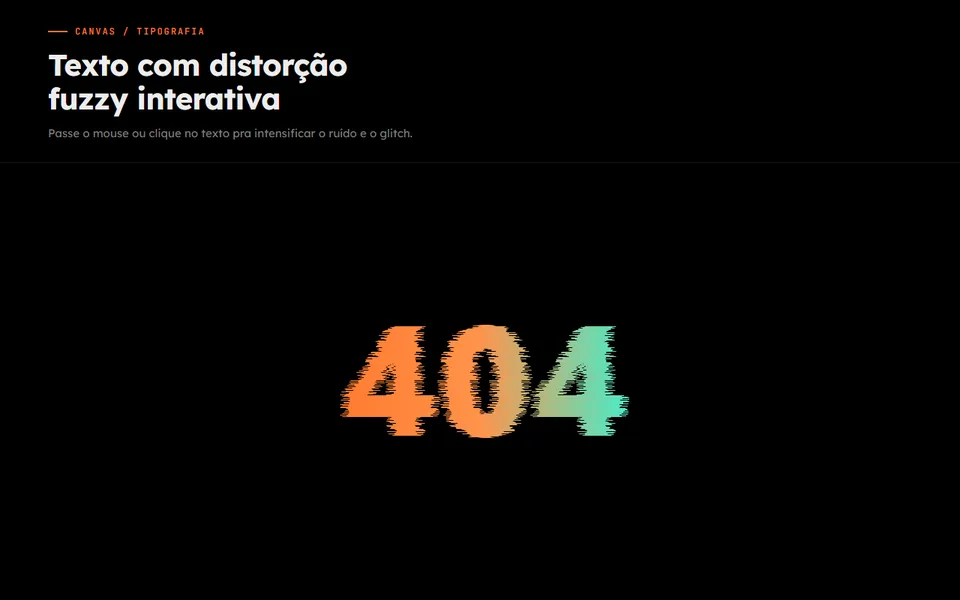Prévia do efeito Texto em Estática