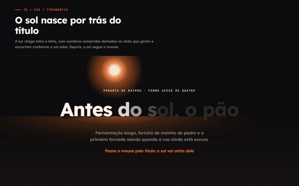 Prévia do efeito Texto que Amanhece