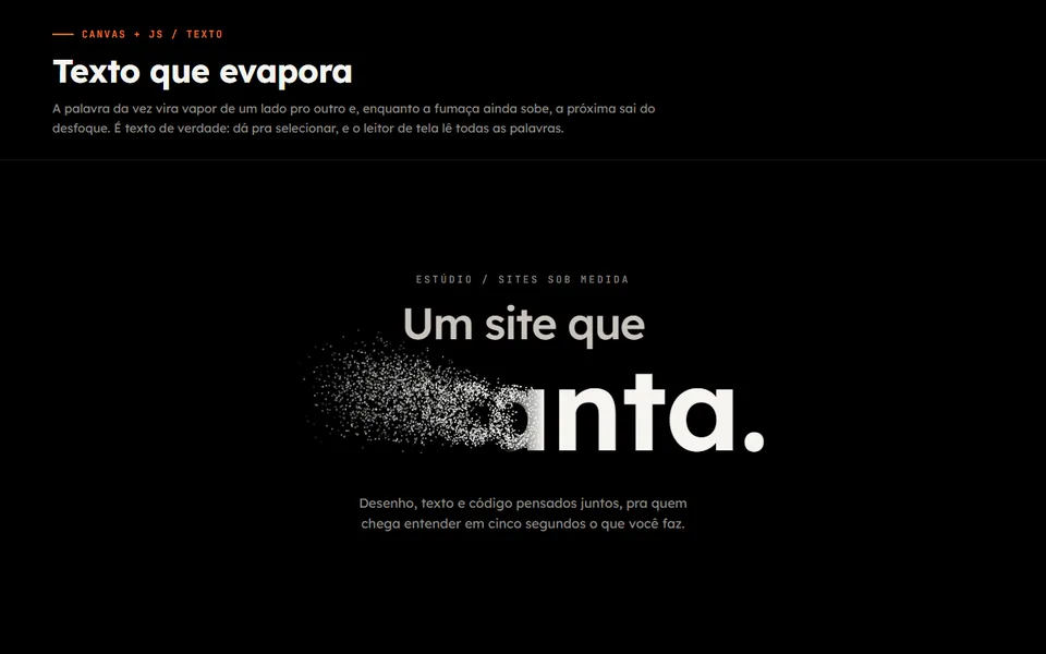 Prévia do efeito Texto que Evapora