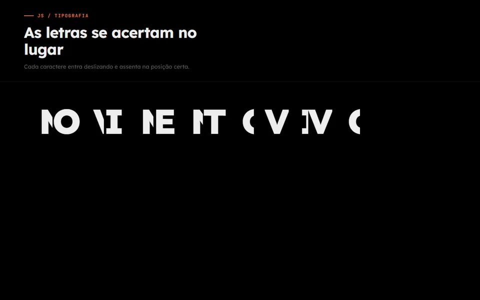 Prévia do efeito Letras de Caça-Níquel