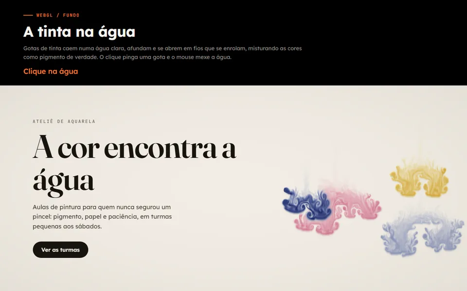 Prévia do efeito Tinta na Água