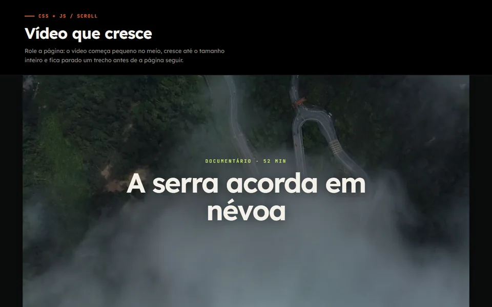 Prévia do efeito Vídeo que Cresce