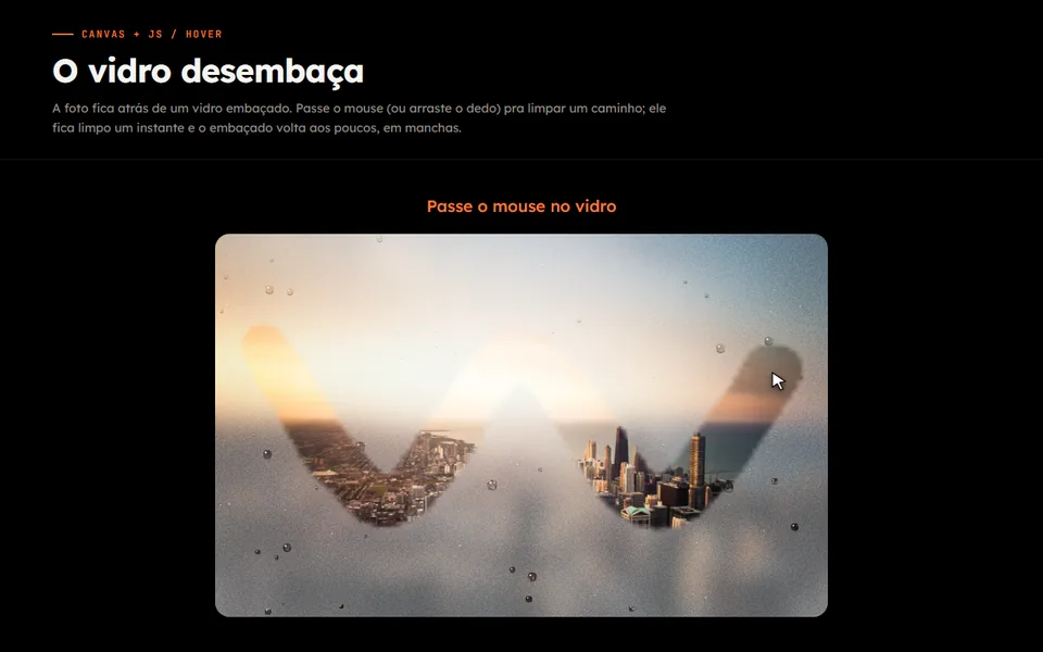 Prévia do efeito Vidro Embaçado