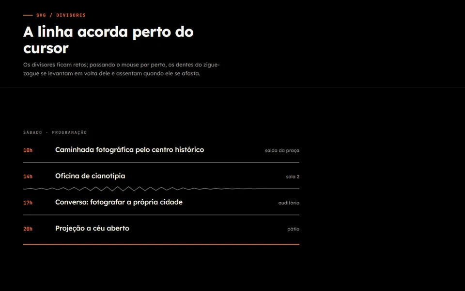 Prévia do efeito Zigue-Zague que Acorda
